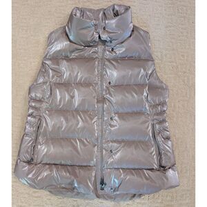 Athleta Puffer Vest Women XL Champagne Downtown Down Water Resistant